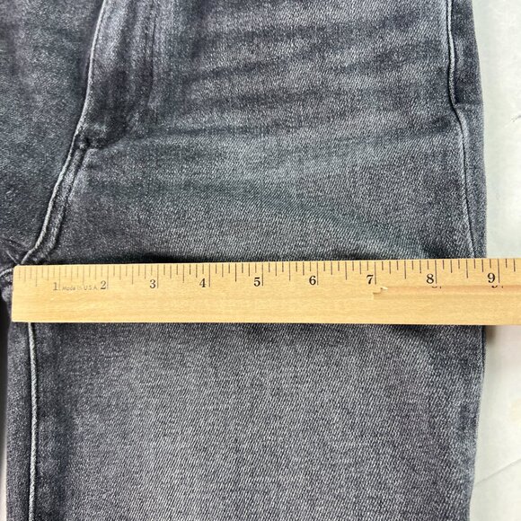 Paige Jeans Women 28x26* Cindy Cropped Straight Black Faded Raw Hem Denim Tag 27 - Picture 14 of 16